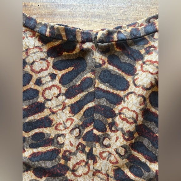 Joe Fresh Brown Cream Pront A-Line Skirt | Size 0 - Picture 7 of 13